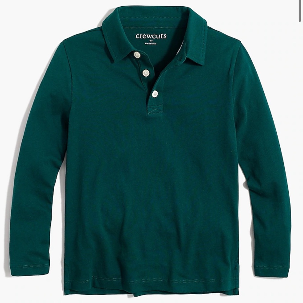 Crewcuts Teal Long Sleeve Polo for Kids